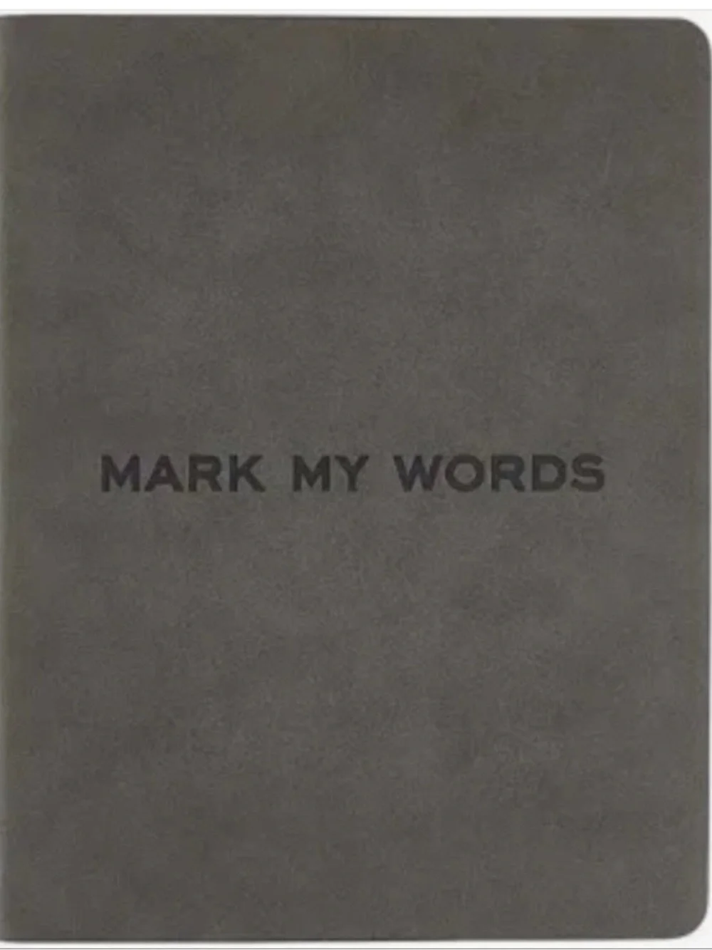 NEW Suede Gray 'Mark My Words' Notebook